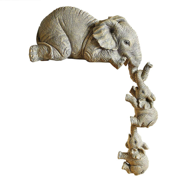 Elefanti decorativi in resina