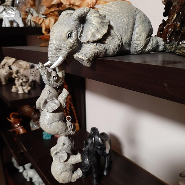 Elefanti decorativi in resina