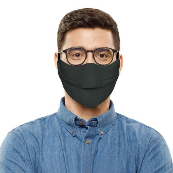 Anti-fog Face Mask For Glasses Wearing Adult Reusable 3D Breathable Mouth Mask Solid Color Greay Pink Party Decoration - Vitafacile shop