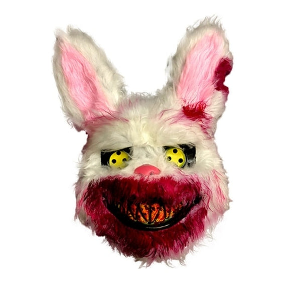 Maschera da coniglio e orsetto zombies in pelliccia sintetica