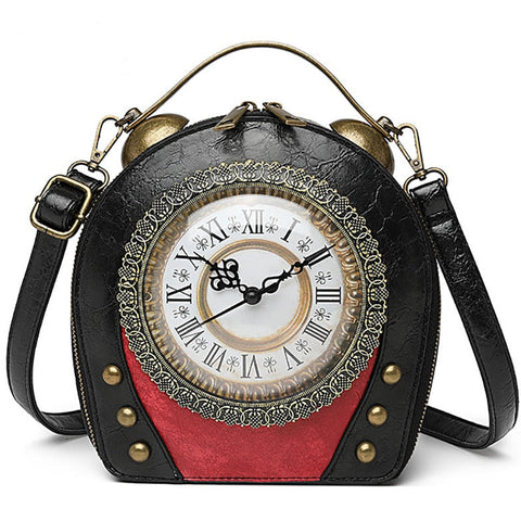 Borsa donna “Leather clock”
