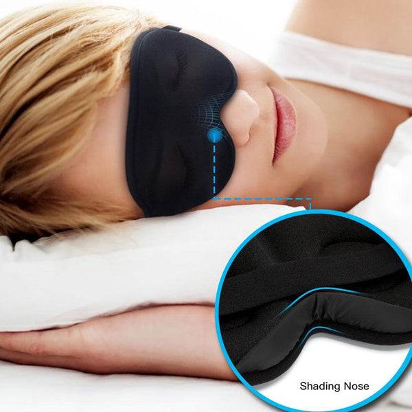3D Sleeping Mask Block Out Light Soft Padded Sleep Mask For Eyes Slaapmasker Eye Shade Blindfold Sleeping Aid Face Mask Eyepatch - Vitafacile shop
