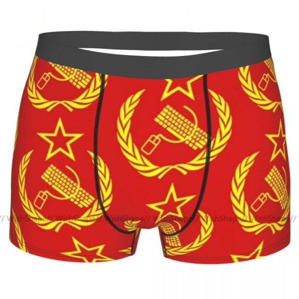 Boxer uomo “motivi decorativi comunismo sovietico e cinese”