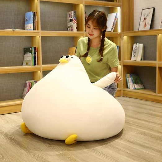 85cm Giant Round Soft Penguin Plush Pillow Fluffy Lazy Sofa Living Room Decoration Nice Plush Toy for Kids Surprise Gift - Vitafacile shop