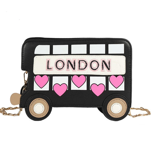 Borsa donna compatta a forma di bus londinese