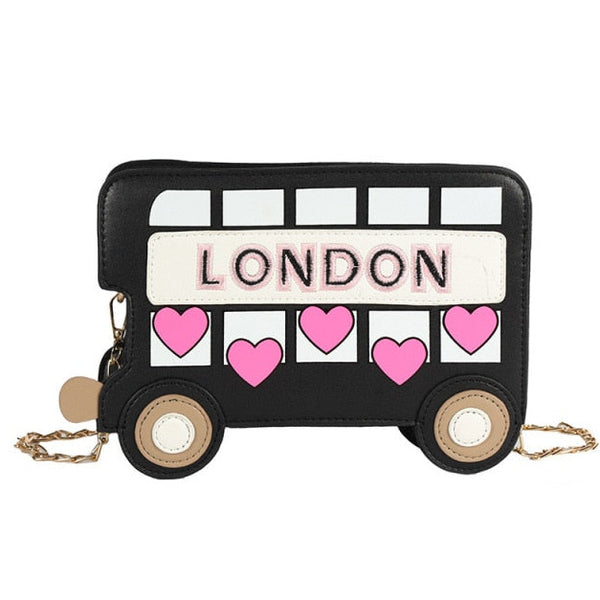 Borsa donna compatta a forma di bus londinese