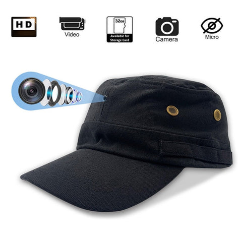 Cappellino con mini camera spia nascosta