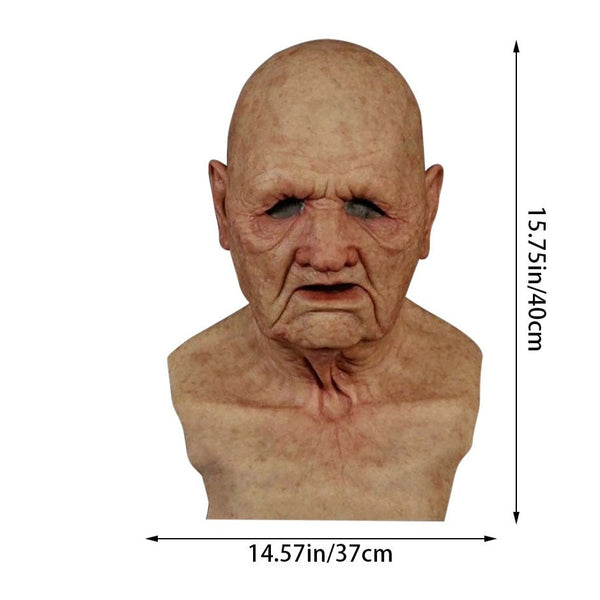 Maschera lattice realistica di alta qualità uomo vecchio - Cosplay