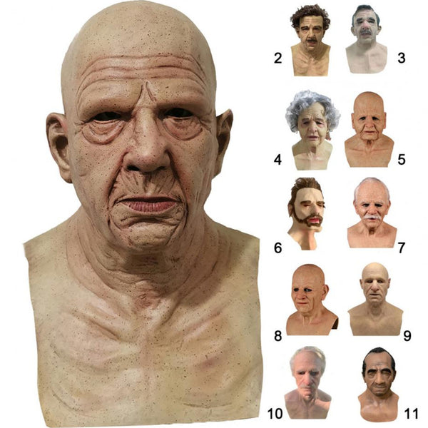 Maschera lattice realistica vecchio/anziano sia uomo che donna