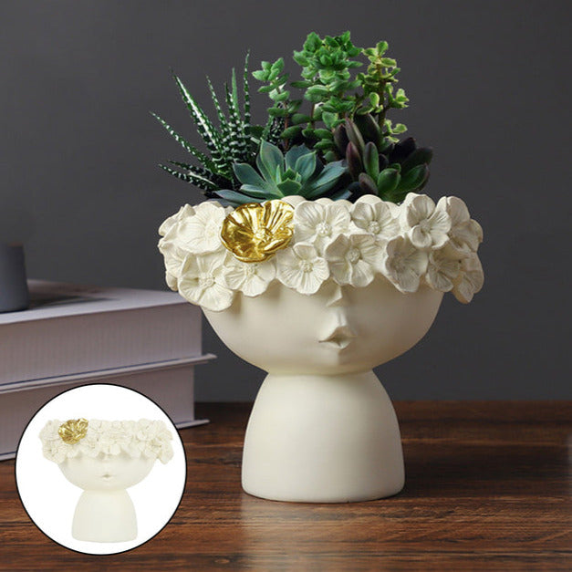 Vaso decorativo portafiori “Porcelain woman”