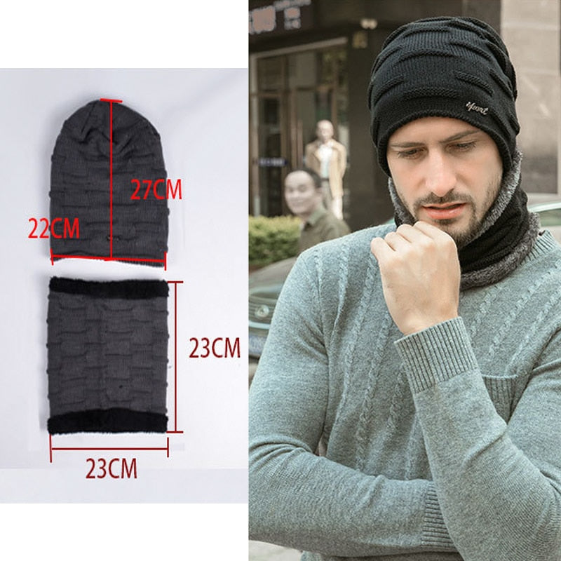 Cappello invernale con calda sciarpa scaldacollo per uomo – Vitafacile shop