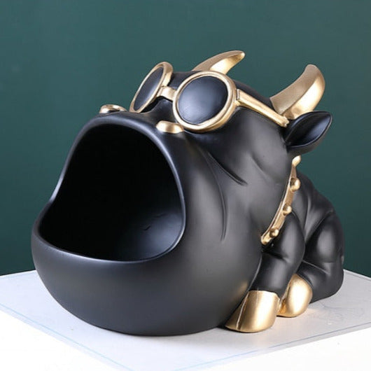 Statuette ornamentali portaoggetti a forma di bulldog