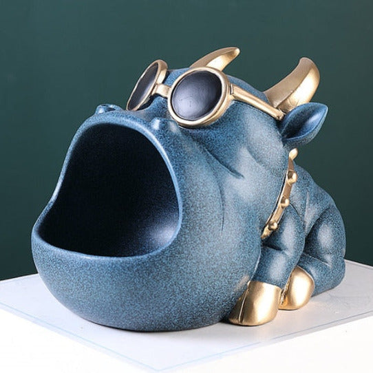 Statuette ornamentali portaoggetti a forma di bulldog
