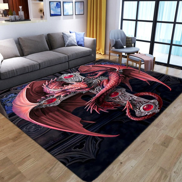 Tappeto soggiorno gotico "Dragon"
