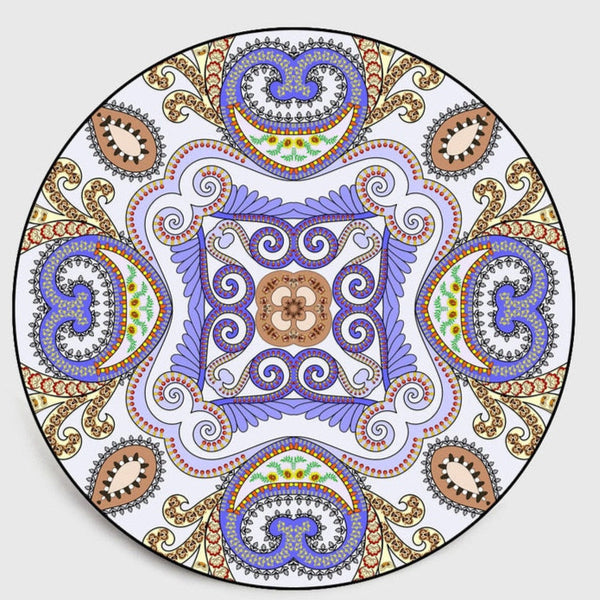 Tappeto creativo rotondo Mandala "Kanchana" - Colorato