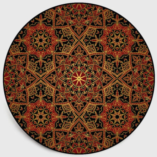 Tappeto creativo rotondo Mandala "Kanchana" - Colorato