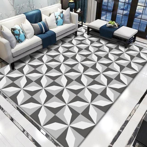 Tappeto stile Bohémien - Arte geometrica tridimensionale per soggiorno e camera