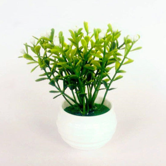 Piantina artificiale “bonsai aloe” con vaso