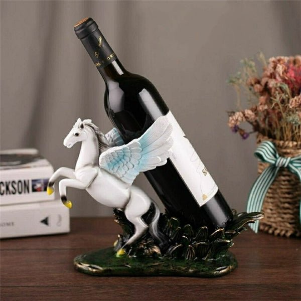 Bellissimo e originalissimo porta bottiglie ideale per vino con cavallo alato