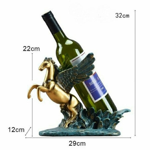 Bellissimo e originalissimo porta bottiglie ideale per vino con cavallo alato