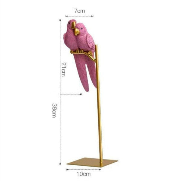 Bellissimo pappagallo decorativo in resina resistente per il soggiorno e la casa