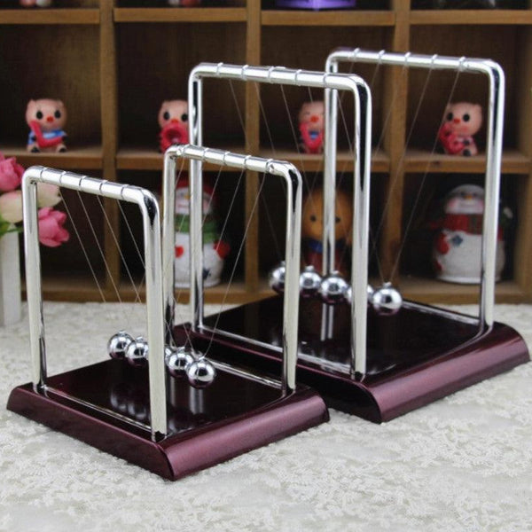 1PC Early Fun Development Educational Desk Toy Gift Newtons Cradle Steel Balance Ball Physics Science Pendulum Games - Vitafacile shop