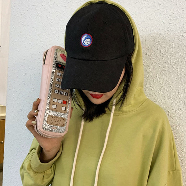 Pochette donna a forma di telefono portatile retro'