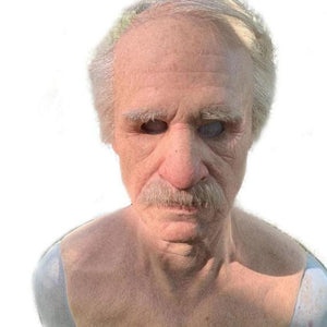 1Pcs Silicone Old Man Scary Mask For the Face Halloween Masquerade Party Cosplay Grandpa Real Elderly Human Mask Props Masks - Vitafacile shop
