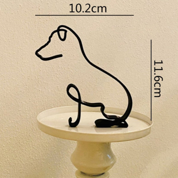 Scultura minimalista a forma di cane