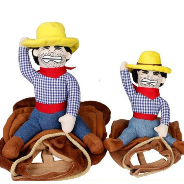 Costume da cowboy con sella per animali domestici
