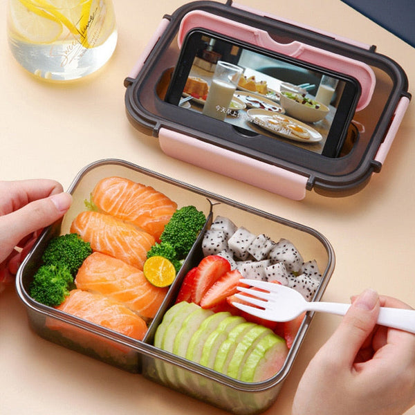 Set di lunchbox contenitori per alimenti con design a due e tre scomparti