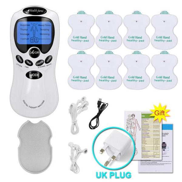 8 Mode EMS Electric Herald Tens Machine Acupuncture Body Massage Digital Therapy Massager Muscle Stimulator Electrostimulator - Vitafacile shop