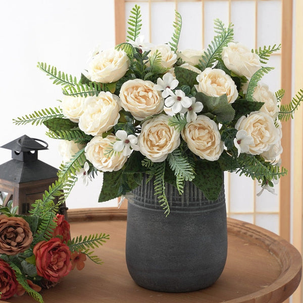 Fiori artificiali “bouquet peonie di seta” per decorazione