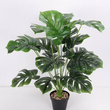 Piantina artificiale “Monstera deliciosa” decorazione per la casa