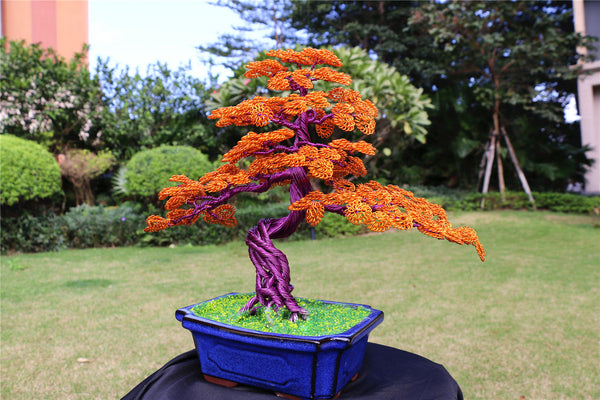 Piantina artificiale “bonsai pino giapponese di metallo”