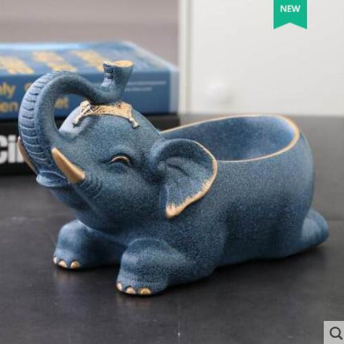 Statuette ornamentali portaoggetti a forma di elefante