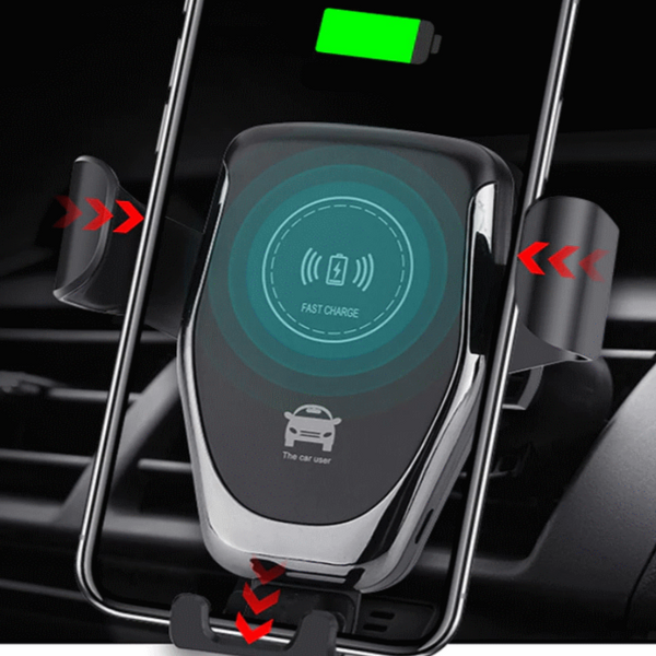Supporto auto universale per cellulare con ricarica Wireless - attacco per presa d'aria auto